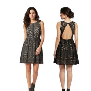 Free People Rocco Dress Boho Black Lace Overlay Sleeveless Cutout Babydoll goth